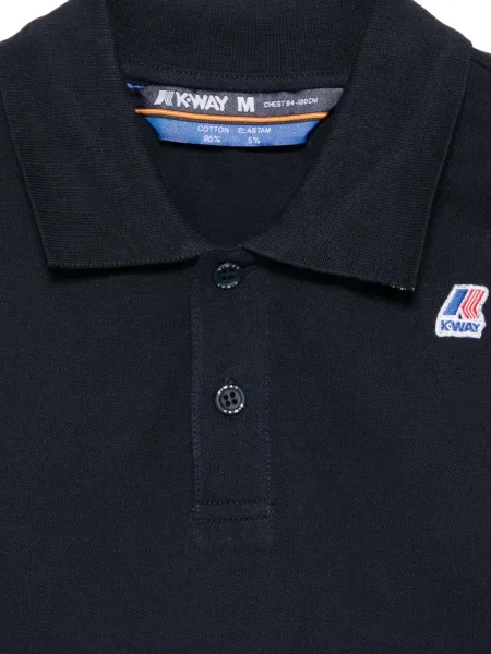 Lung tricou polo K-way albastru