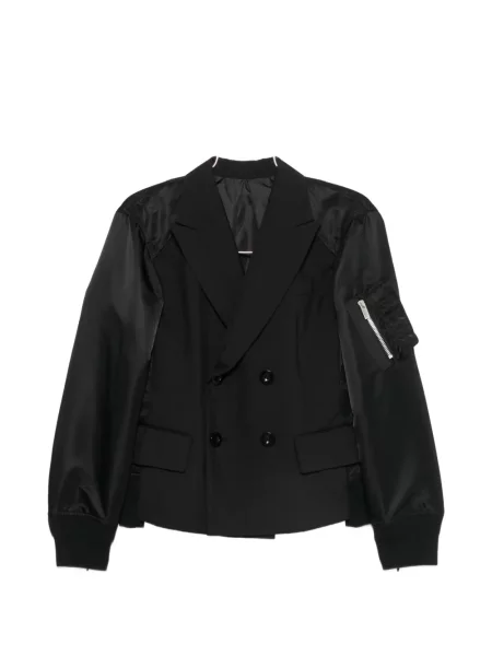 Μπουφάν Sacai διπλόκουμπα μαύρο