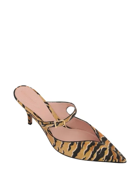 Papuci tip mules Zimmermann cu dungi de tigru cu bretele