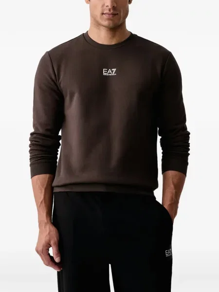 Hanorac Ea7 Emporio Armani cu imagine maro