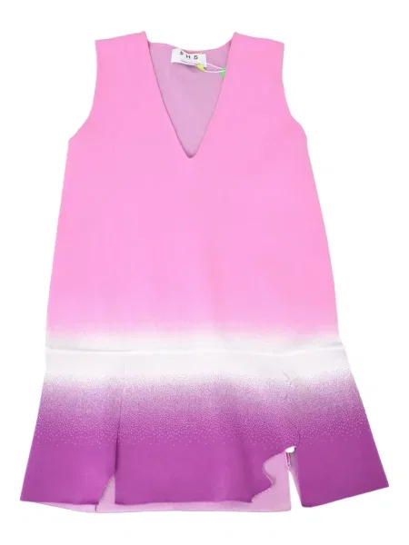 Mała sukienka mini Ph5 z dekoltem w serek garniturowa różowa