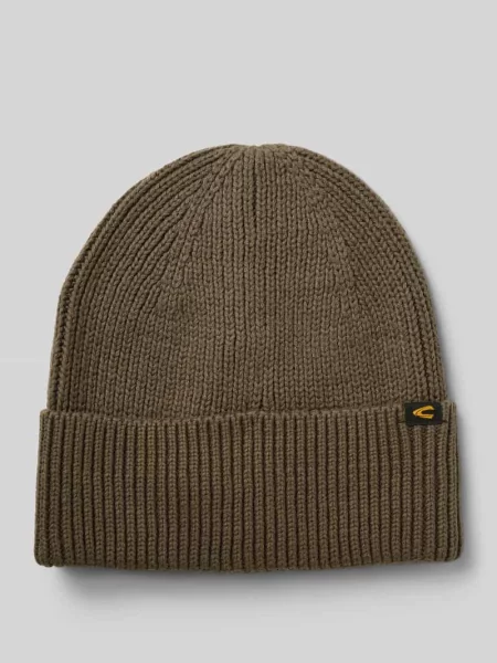 Czapka beanie z szerokim brzegiem i detal z logo Camel Active