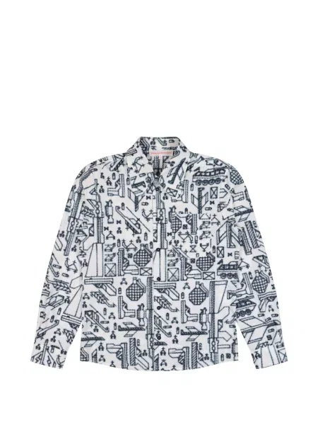 Cămașă Walter Van Beirendonck cu imagine alb