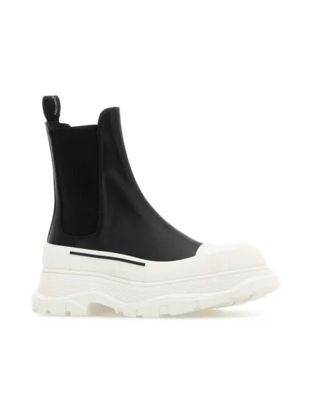 Sztyblety Alexander Mcqueen skórzane czarne