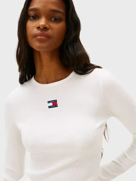 Лонгслів Tommy Jeans білий