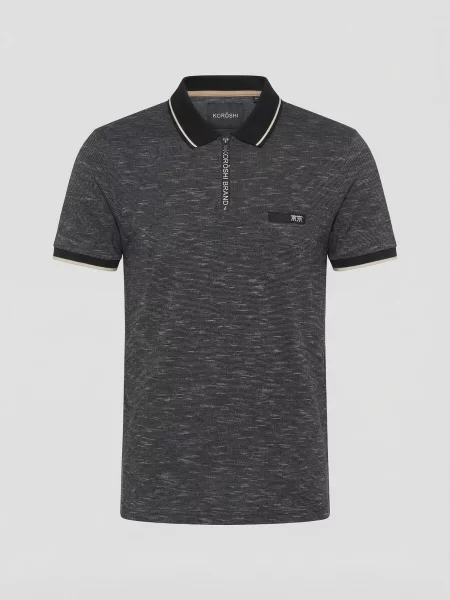 KOROSHI Tricou negru alb