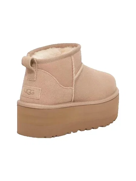 Cizme de zăpadă Ugg Classic Ultra Mini Platform bej