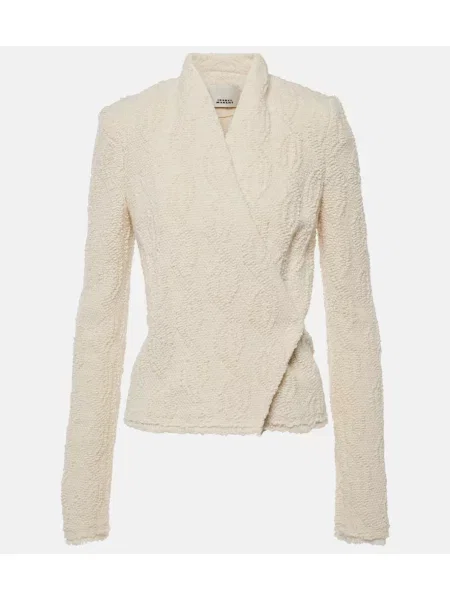 Geacă Isabel Marant de lână alb