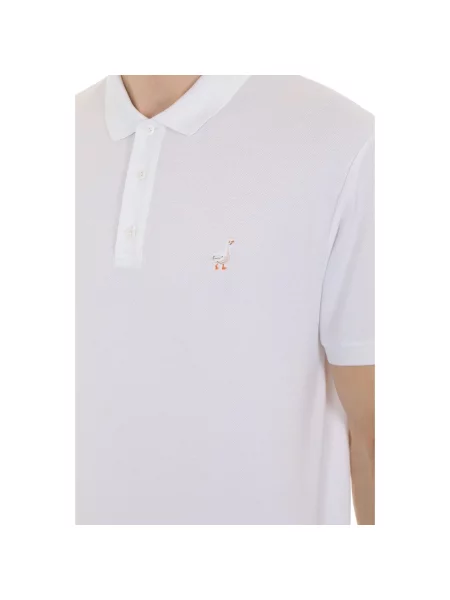 Koszulka polo Moschino z logo biała