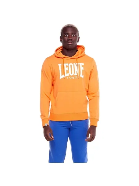 Hanorac din fleece Leone 1947 din fleece cu autograf portocaliu