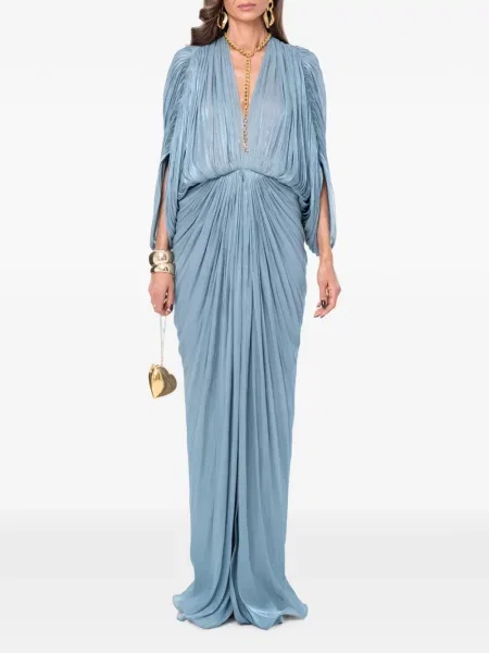 Rochie maxi Ana Radu drapată albastru