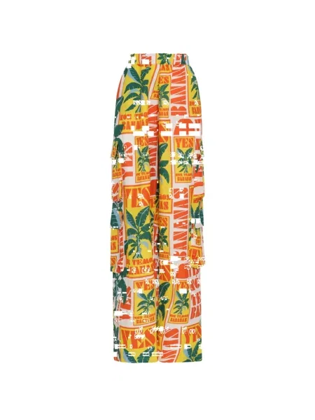 Pantaloni Amir Slama cu imagine galben