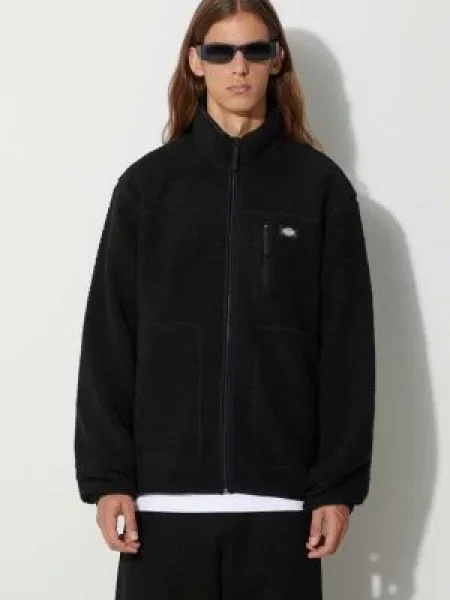 Geacă Dickies din fleece negru