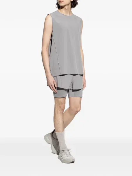 Koszulka Adidas z zamkiem błyskawicznym do połowy bez rękawów skórzana brązowa