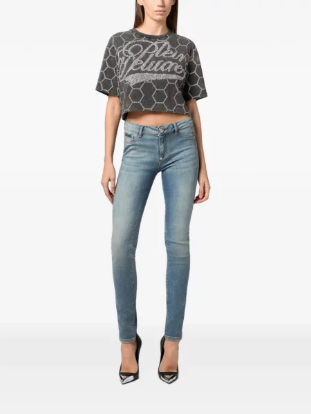Decupat tricou Philipp Plein gri