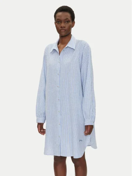 Iconique Rochie tip cămașă celest albastru