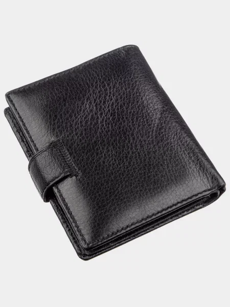 Кожаный кошелек St Leather Accessories черный
