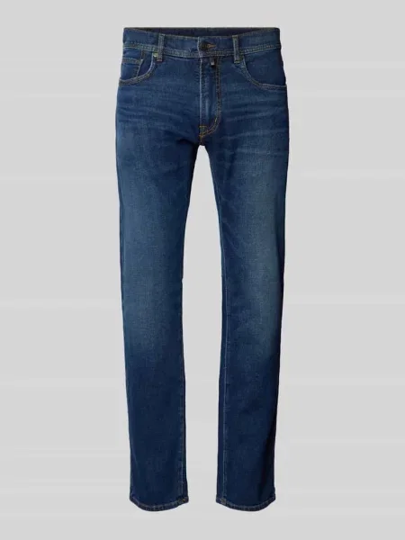Jeansy o kroju regular fit z 5 model ‘LYON’ Pierre Cardin niebieskie