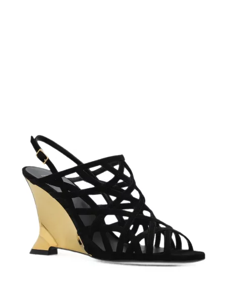 Sandale Balmain cu pană cu bretele negru