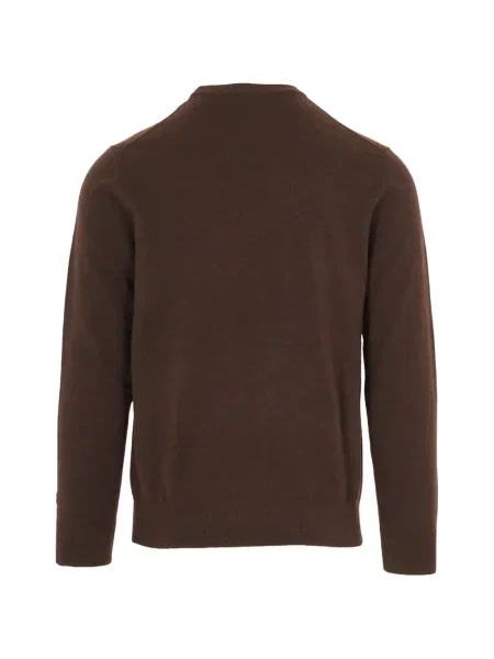 Pulover Mc2 Saint Barth cu broderie de lână maro