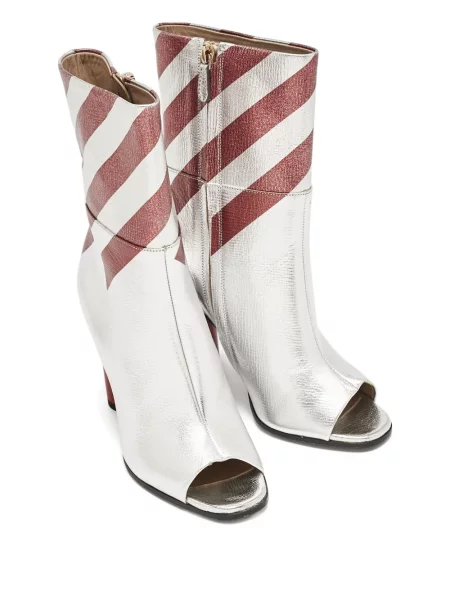 Cizme scurte Anya Hindmarch cu dungi gri