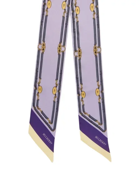 Fular Mulberry cu imagine violet