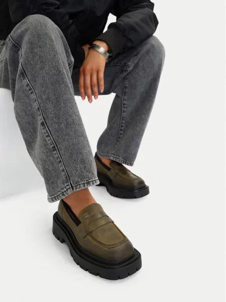 Loafersy G-Star Raw zielone