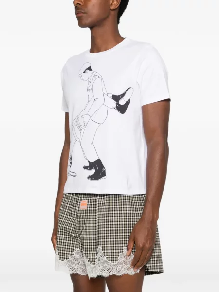 Tricou Jean Paul Gaultier cu imagine alb