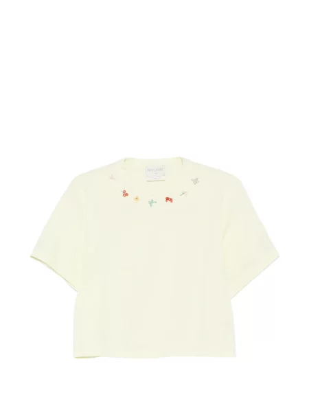 Tricou Forte_forte cu model floral galben