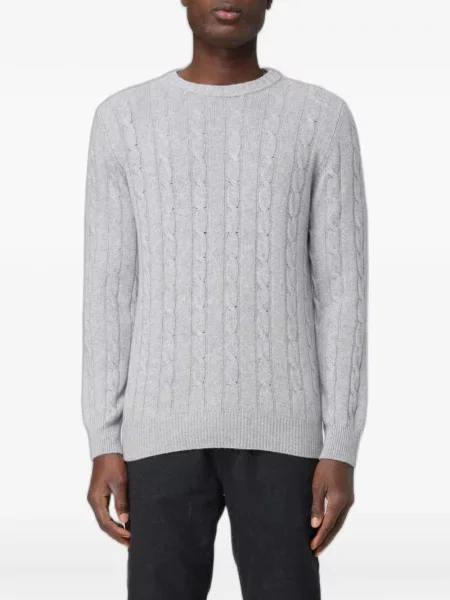 Sweter Xc z okrągłym dekoltem szary