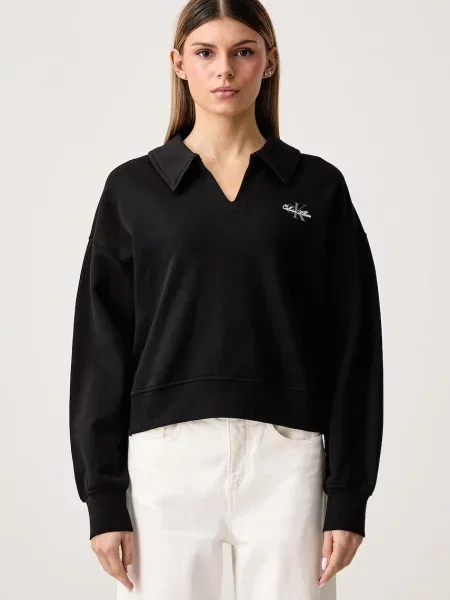 Calvin Klein Jeans mikina dámska s bavlnou čierna