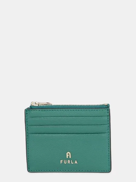 Кожен портфейл Furla зелено