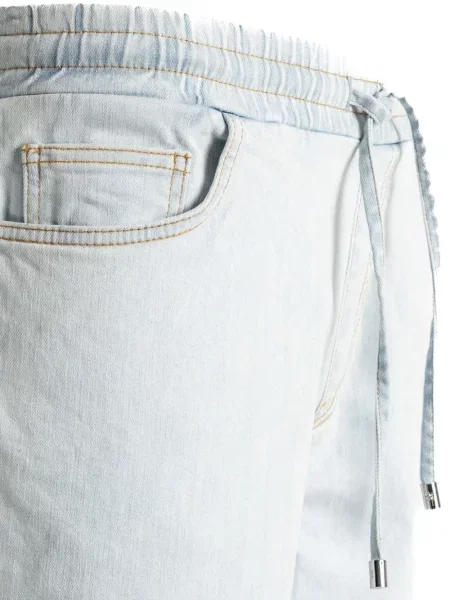 Pantaloni scurți din denim Amiri cu cordon albastru
