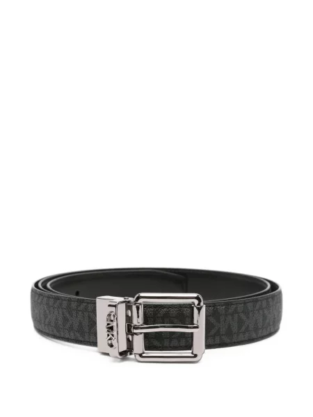 Reversibil curea Michael Kors cu imagine negru