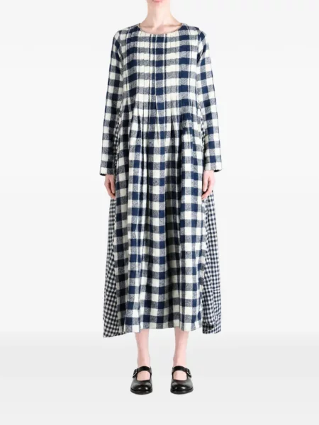 Rochie midi Pero în carouri albastru