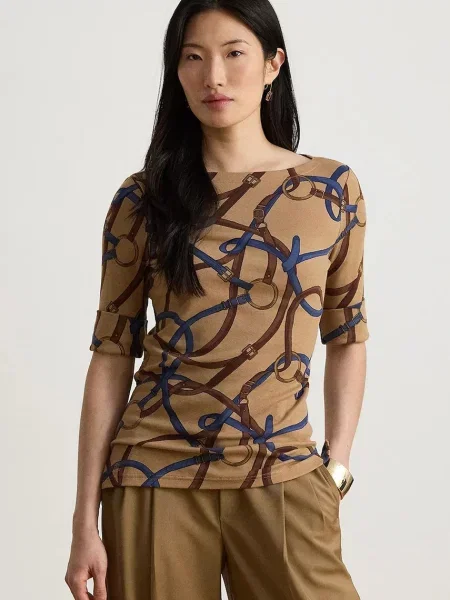 Lauren Ralph Lauren tricou pentru femei cu maro
