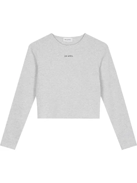 OH APRIL Tricou Ica gri negru