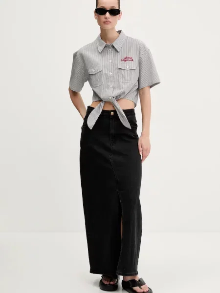 Классическая ошейниковый рубашка Guess Originals серая