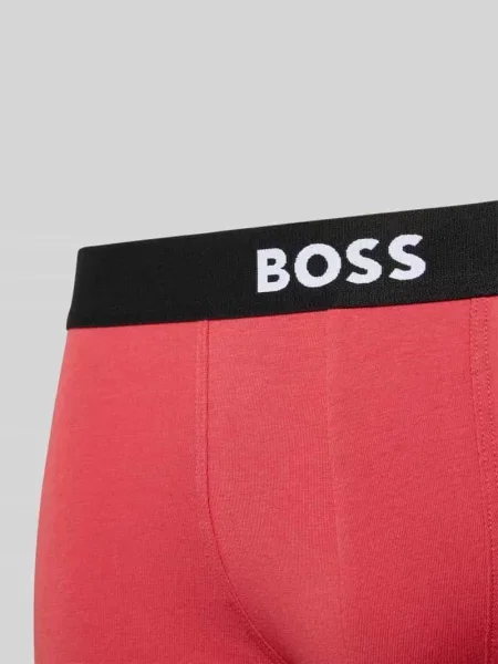 Obcisłe bokserki z mieszanka bawełny w zestaw 3 szt. Boss niebieskie
