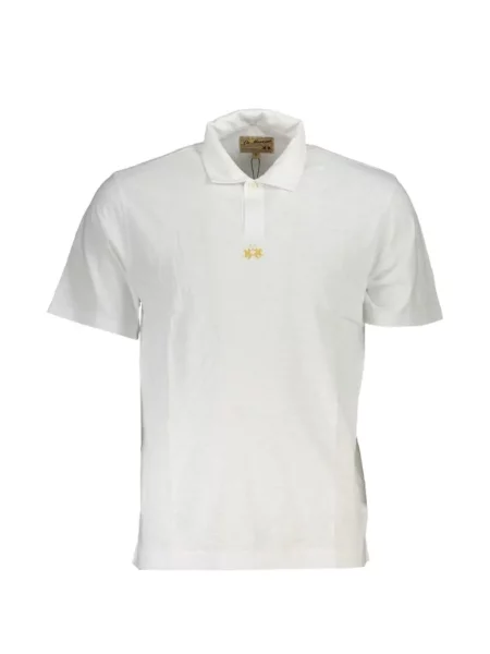 Tricou polo La Martina cu broderie alb