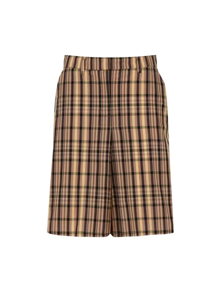Szorty Semicouture w kratkę beżowe
