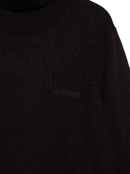 Pulover Iceberg cu broderie maro