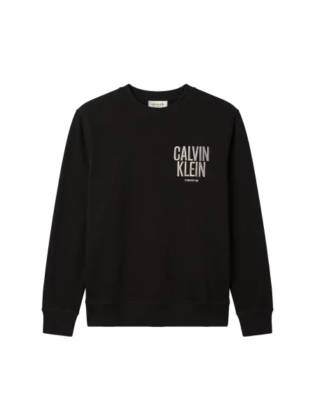 Palton Calvin Klein Jeans clasic din material terry negru