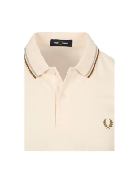 Koszulka polo Fred Perry w paski klasyczna różowa