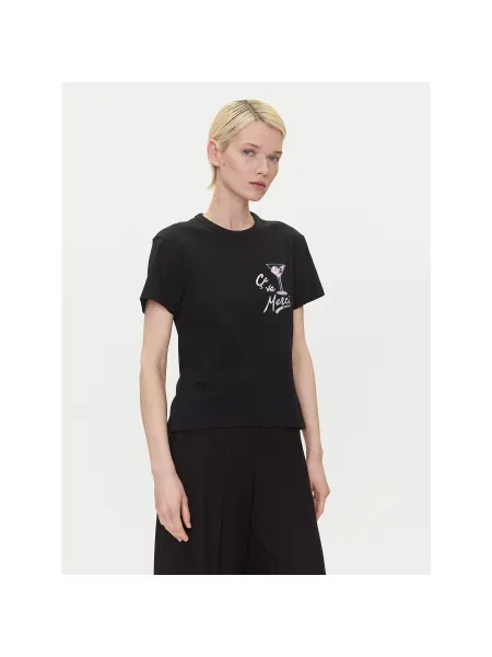 HUGO Majica Loose Fit črna