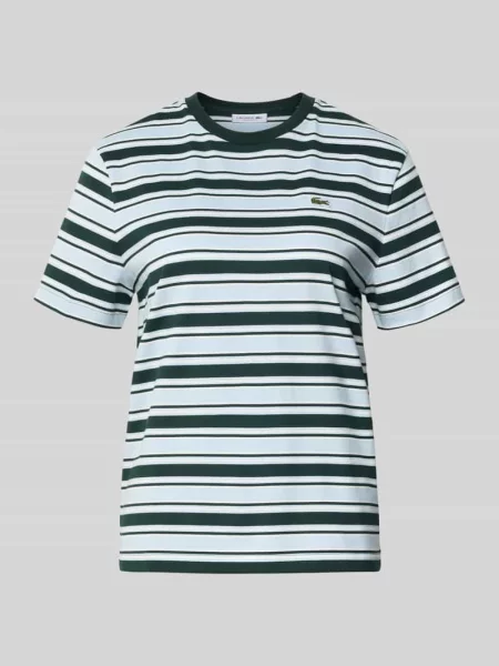 T-shirt o kroju regular fit z czystej bawełny Lacoste biała