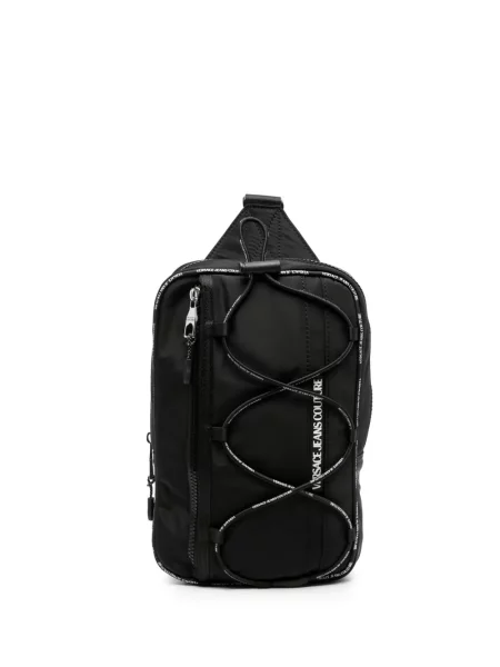 Torba Versace Jeans Couture z nadrukiem czarna