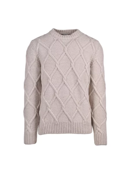 Sweter Eleventy wełniany beżowy
