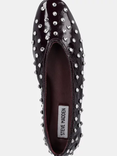 Кожаные балетки Steve Madden бордовые