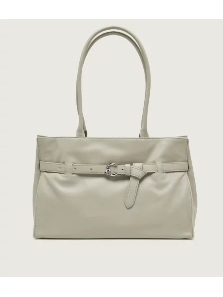 Coccinelle De piele geantă shopper Coccinelle Sabine Soft bej